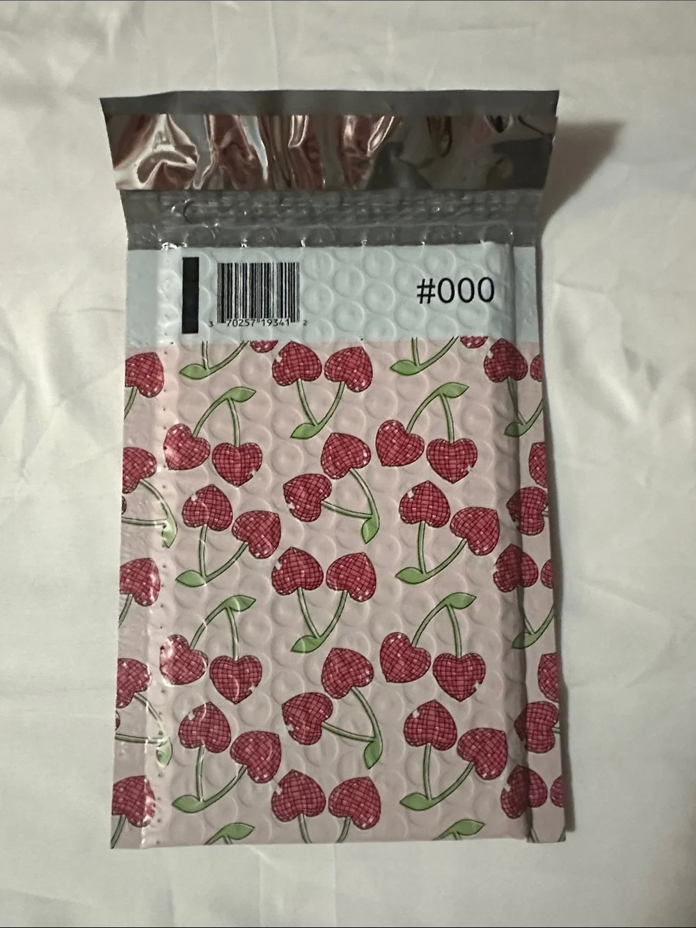 Cherry Heart Disco Ball Poly Bubble Mailers 4.25